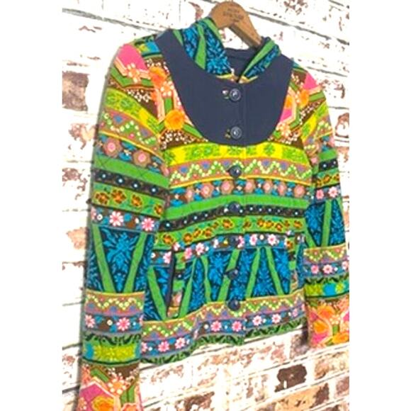 Anthropologie Allihop RARE 2007 Dragon Boat Quilted Pure Cotton Sweater Jacket - Picture 3 of 9